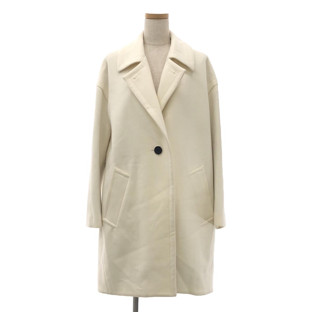 [Good Condition] CINOH / Chino | Bonded Melton Chesterfield Coat | Size 36 | White | Women's