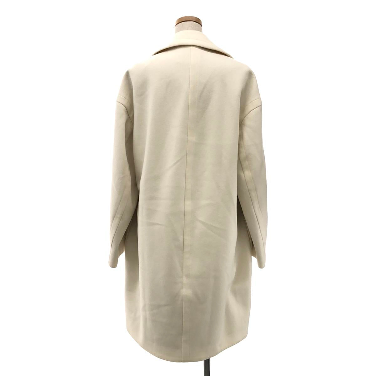 【美品】  CINOH / チノ | ボンディング メルトン チェスター コート | 36 | ホワイト | レディース