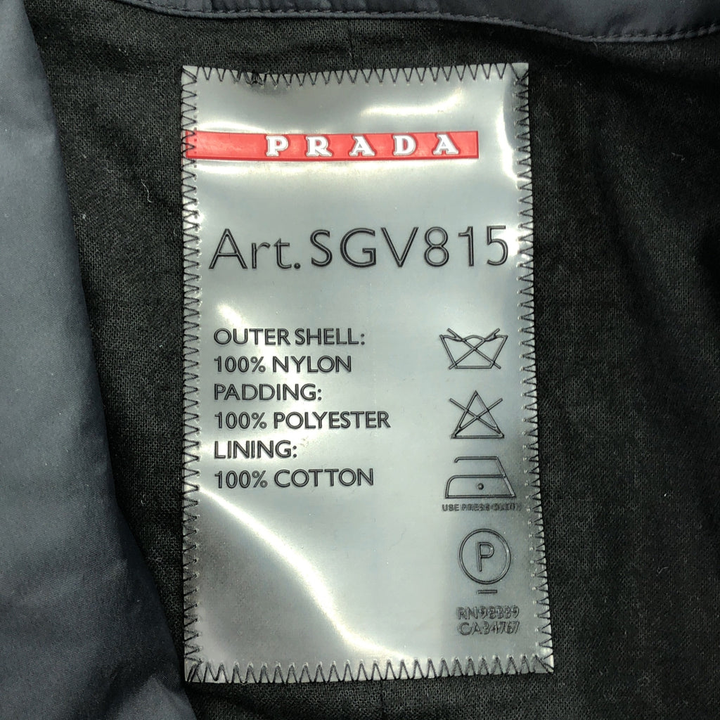 PRADA SPORT / プラダスポーツ | 2000s | nylon puff jacket  中綿 ナイロン ジャケット | 46 | ブラック | メンズ