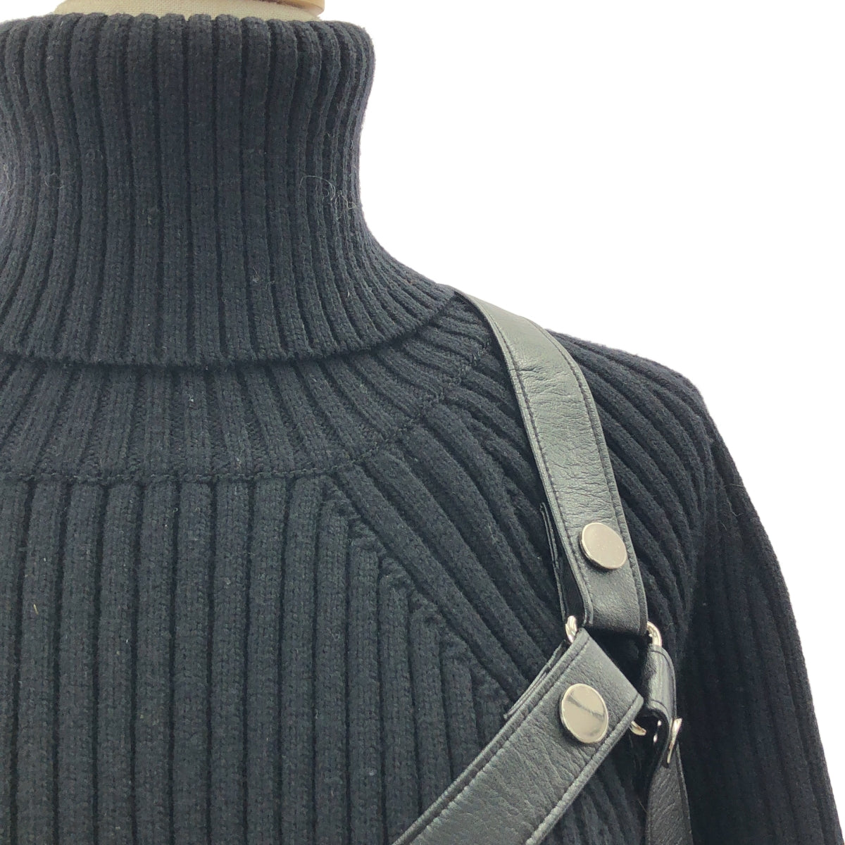 JUNYA WATANABE COMME des GARCONS / ジュンヤワタナベ | 2020AW | ウール ハーネス リブニットワンピース | S | レディース