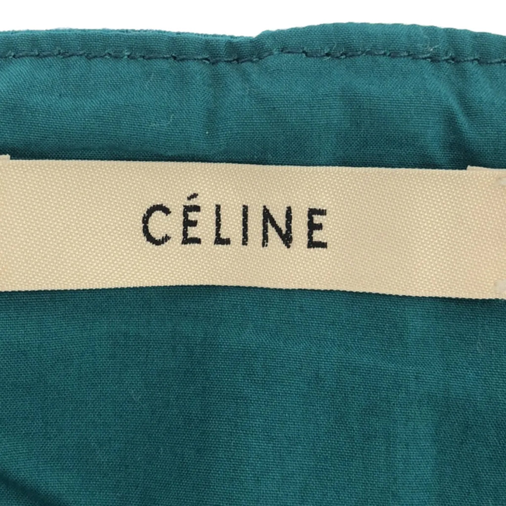 [狀況良好] CELINE | Phoebe 羊毛尼龍裹身裙 |尺寸 36 |綠色 |女性的