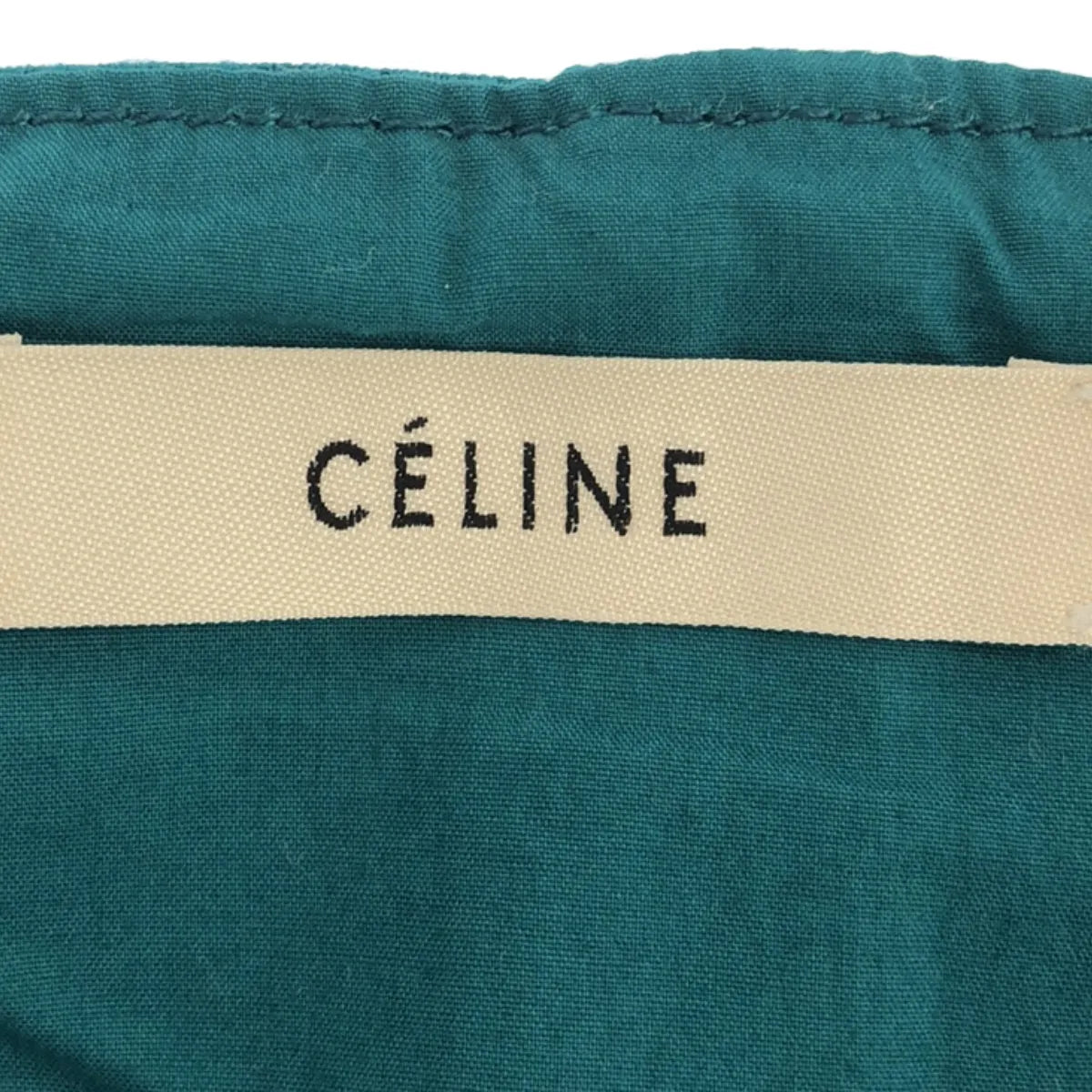 [狀況良好] CELINE | Phoebe 羊毛尼龍裹身裙 |尺寸 36 |綠色 |女性的