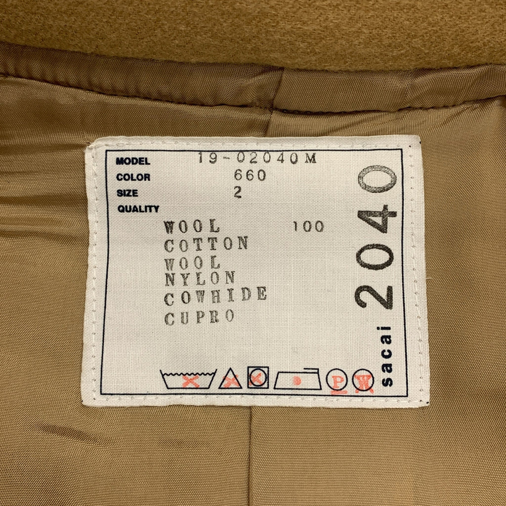 sacai | Docking 混合材質風衣 | 尺寸 2 | 男款