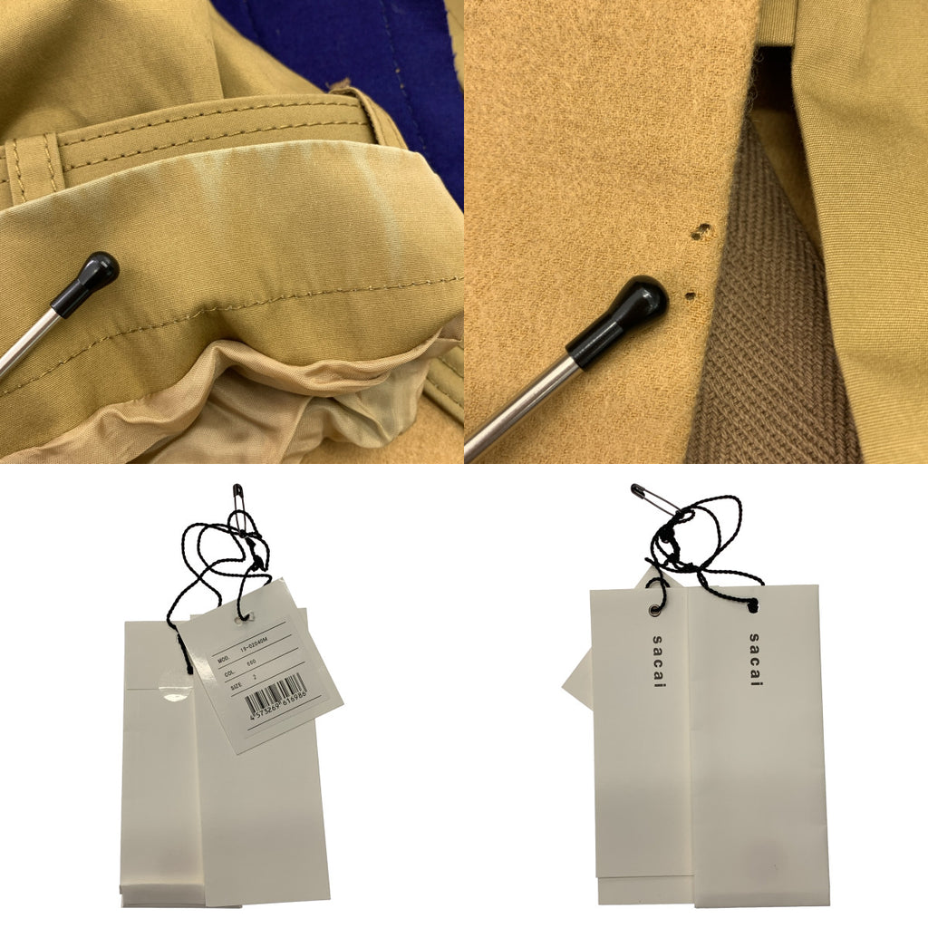 sacai | Docking 混合材質風衣 | 尺寸 2 | 男款