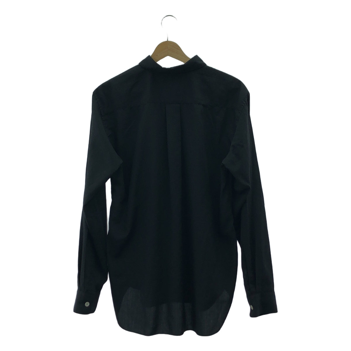 COMME des GARCONS 男士雙色 | 2018春夏 |聚酯產品加工縫工正領襯衫| S |黑色|男士