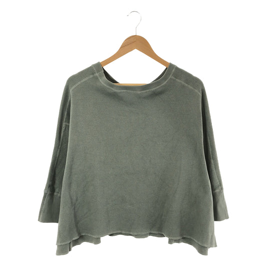 【美品】  kha:ki / カーキ | × HEALTHKNIT ヘルスニットコラボ WIDE THERMAL TOP ワイド サーマル カットソー | 1 | ブルーグレー | レディース