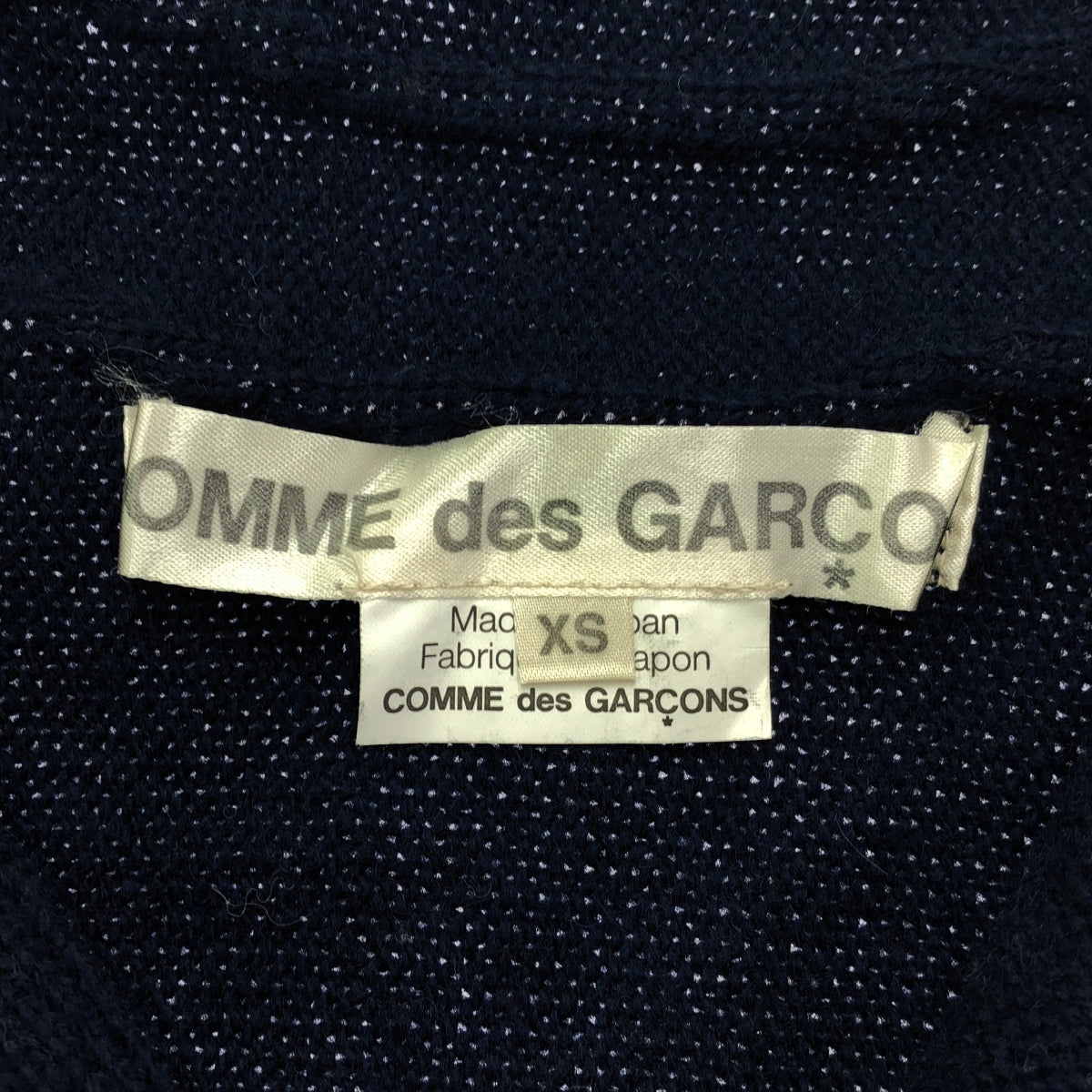 COMME des GARCONS - COMME des GARCONS / コムデギャルソン | 2009AW | ウール 変形 ニット カーディガン | S | ネイビー | レディース COMME des GARCONS PLAY プレイ コムデギャルソン カーディガン