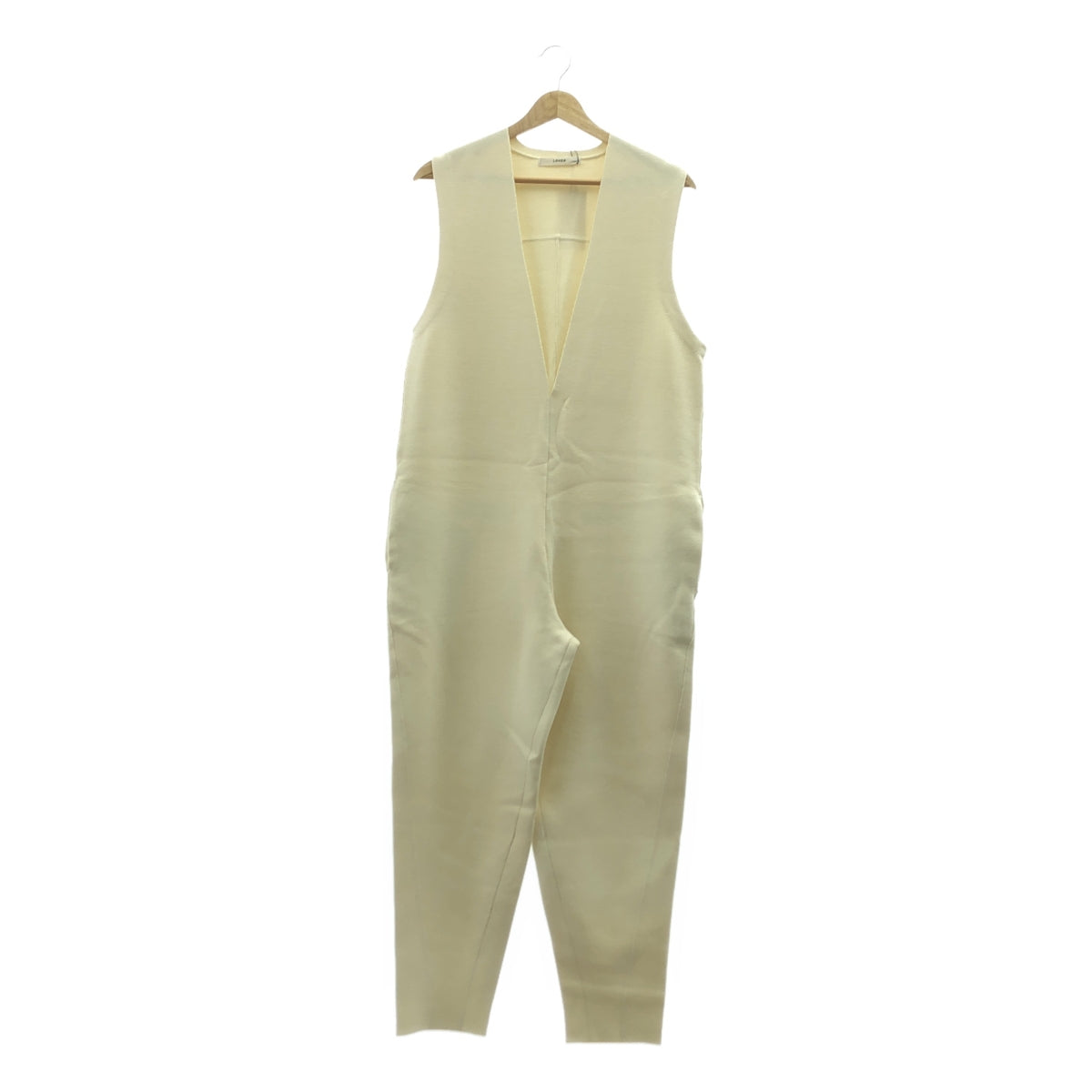 【新品】  LOHEN / ローヘン | ミラノリブ ニット オールインワン | 36 | ホワイト | レディース