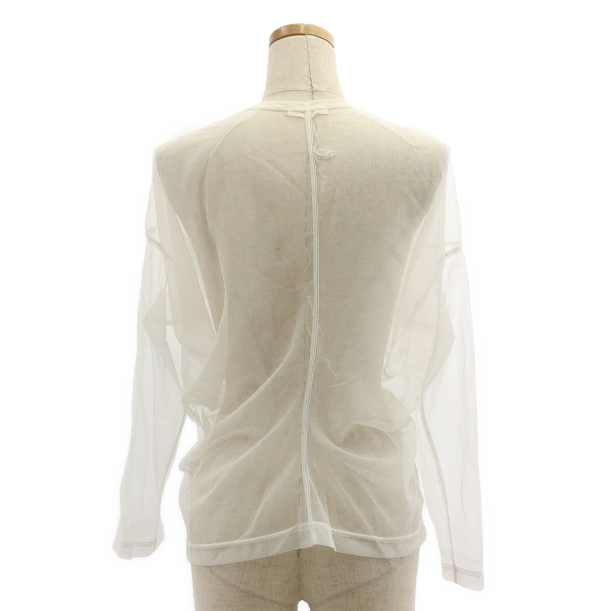 COMME des GARÇONS | 1990 | 荷葉邊圓領透明剪裁襯衫 |