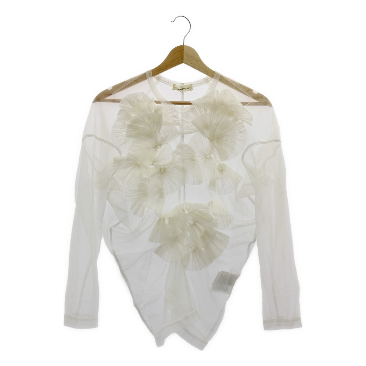 COMME des GARCONS / コムデギャルソン | 1990 | フリル装飾 クルーネック シアー カットソー ブラウス |