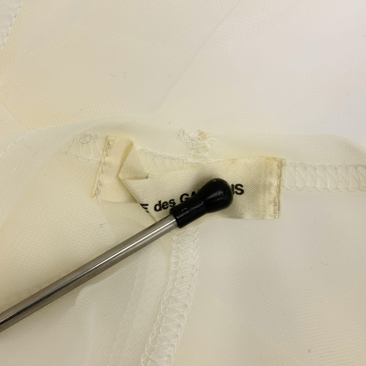 COMME des GARCONS / コムデギャルソン | 1990 | フリル装飾 クルーネック シアー カットソー ブラウス |