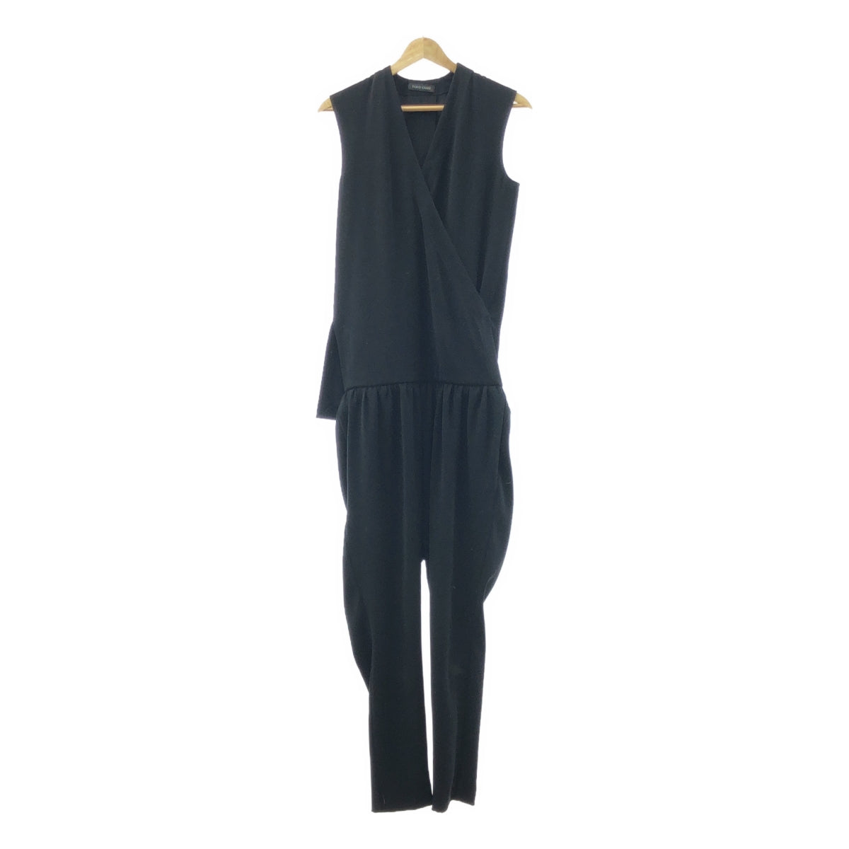 YOKO CHAN / 요코찬 | 백 슬릿 카슈쿠르 점프 슈트 올인원 | 38 | 블랙 | 여성