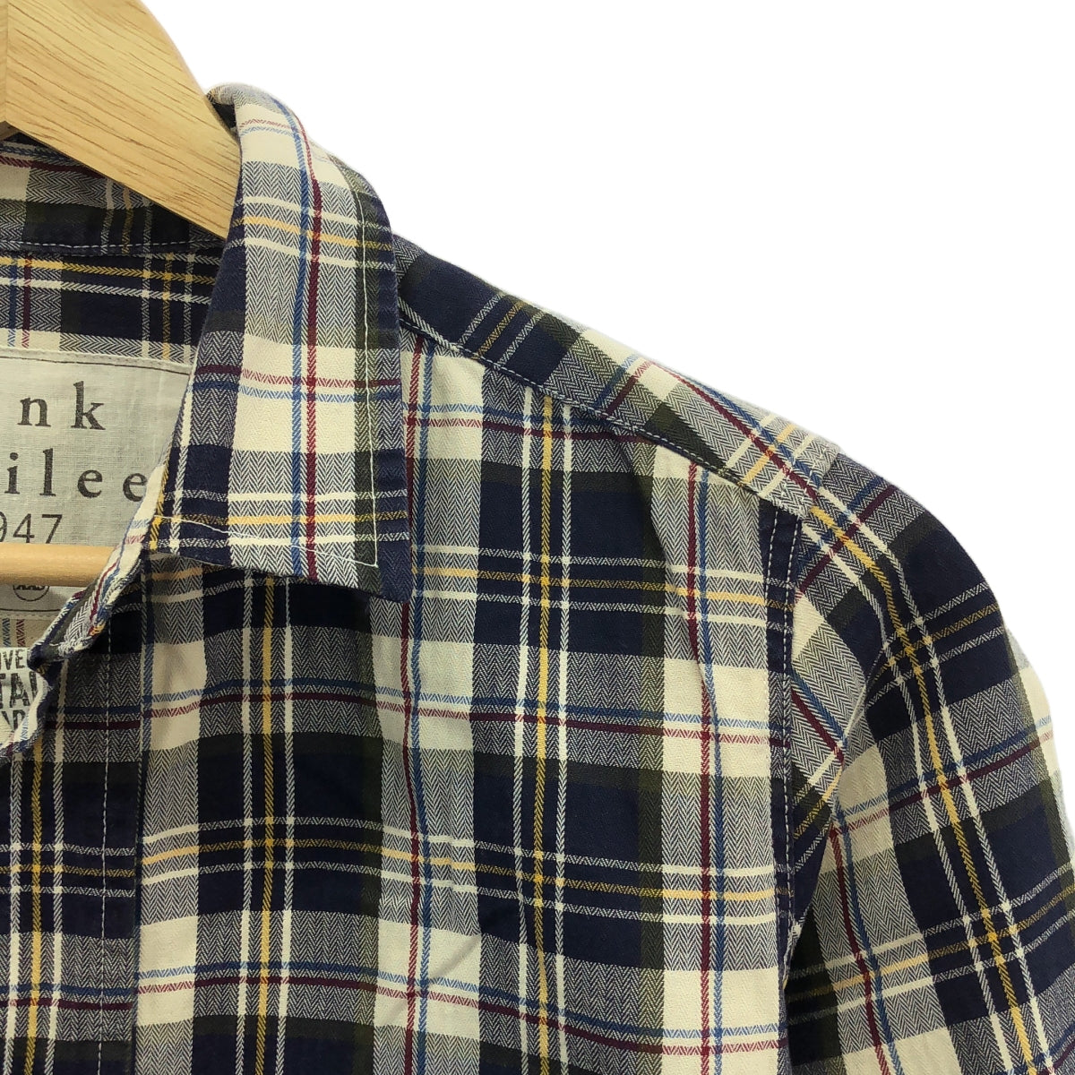 法蘭克與艾琳 |棉質格紋襯衫 | XXS |海軍藍/白色|女性的