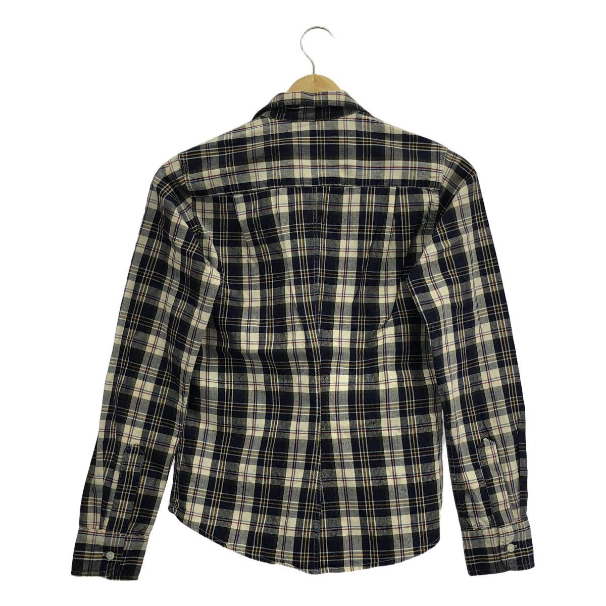 法蘭克與艾琳 |棉質格紋襯衫 | XXS |海軍藍/白色|女性的