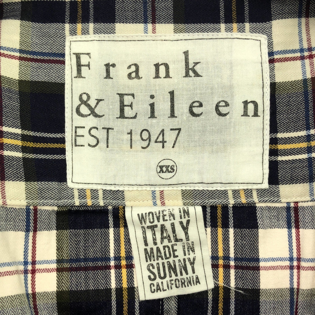 Frank&Eileen / フランクアンドアイリーン | コットン チェック シャツ | XXS | ネイビー/ホワイト | レディース