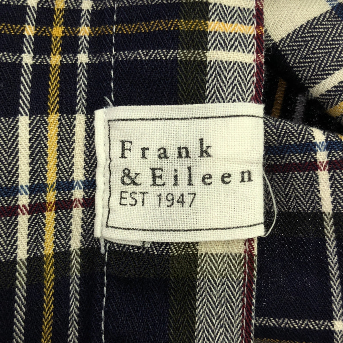Frank&Eileen / フランクアンドアイリーン | コットン チェック シャツ | XXS | ネイビー/ホワイト | レディース