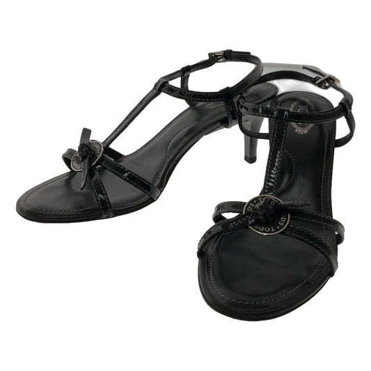 TOD'S | Ankle Strap Heel Sandals | 36 1/2 | Black | Women's