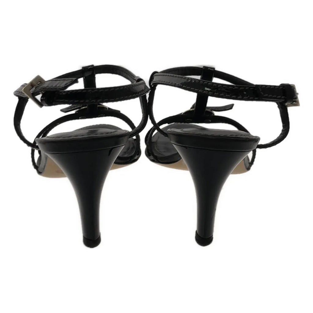 TOD'S / トッズ | アンクルストラップ ヒールサンダル | 36 1/2 | ブラック | レディース