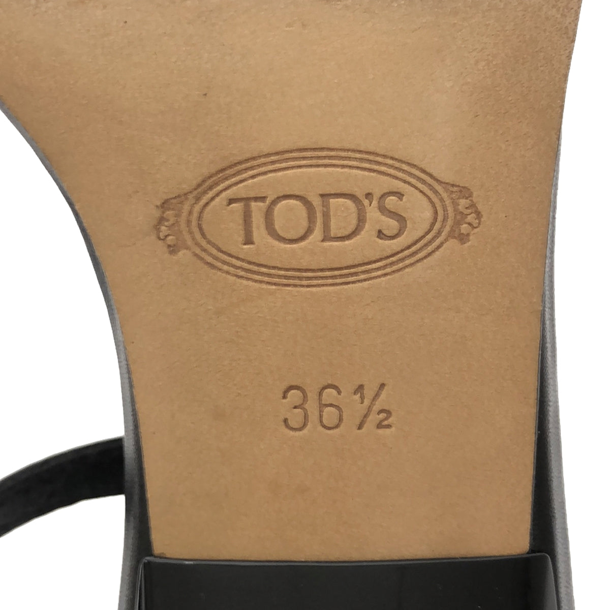 TOD'S / トッズ | アンクルストラップ ヒールサンダル | 36 1/2 | ブラック | レディース