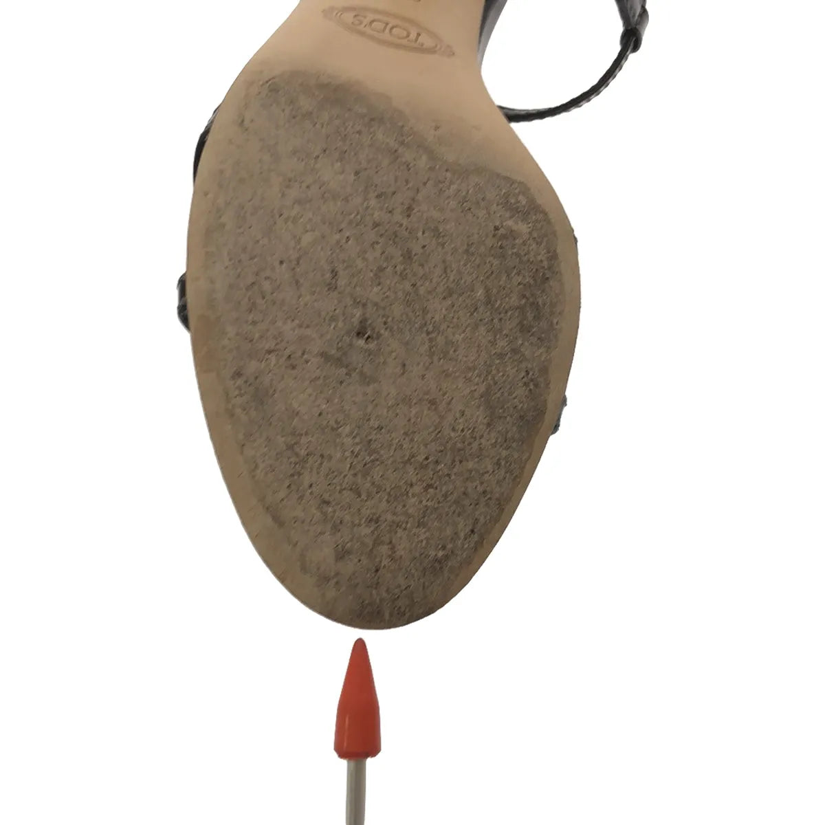 TOD'S / トッズ | アンクルストラップ ヒールサンダル | 36 1/2 | ブラック | レディース