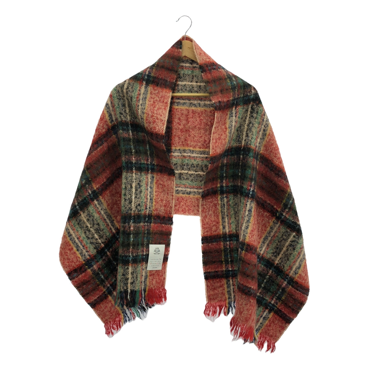 STOF / ストフ | SAMVA別注 FRENCH CHECK MOHAIR STOLE チェック モヘア フリンジ 大判ストール | 0 | その他