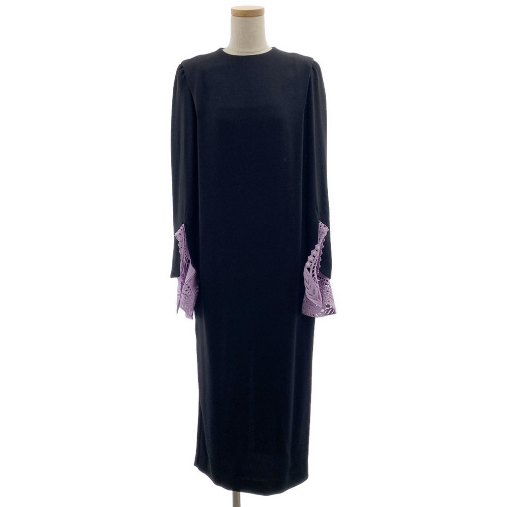 Mame Kurogouchi / マメクロゴウチ | Embroidery Cuffs I-Line Dress / レーススリーブ ドレス ワンピース | 2 | レディース