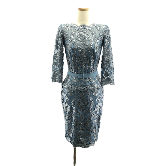 TADASHI SHOJI / タダシショージ | パイエット 刺しゅう チュール 3/4 スリーブ ドレス | 0 | レディース