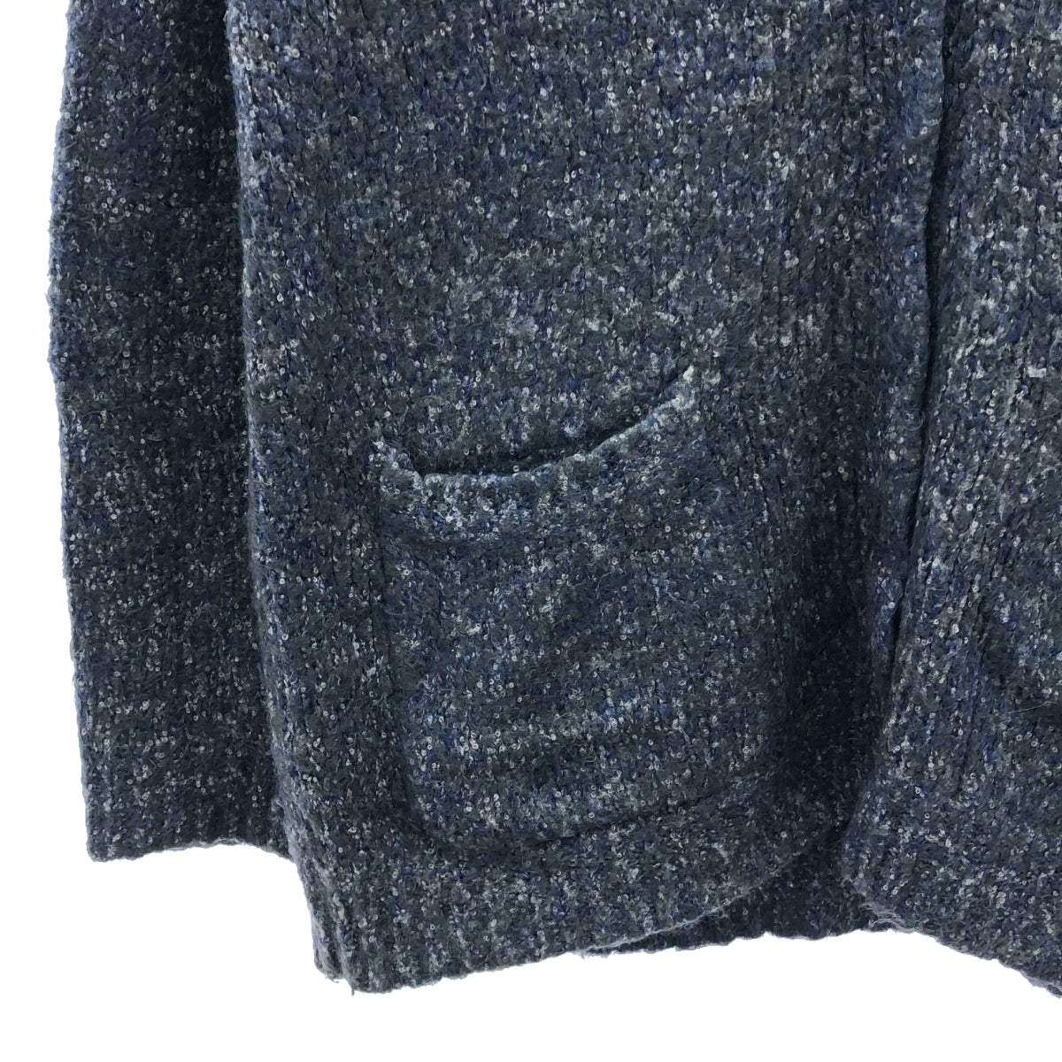 BACCA | Mohair Blend Snap Button Knit Cardigan | Size 38 | Navy | Women's