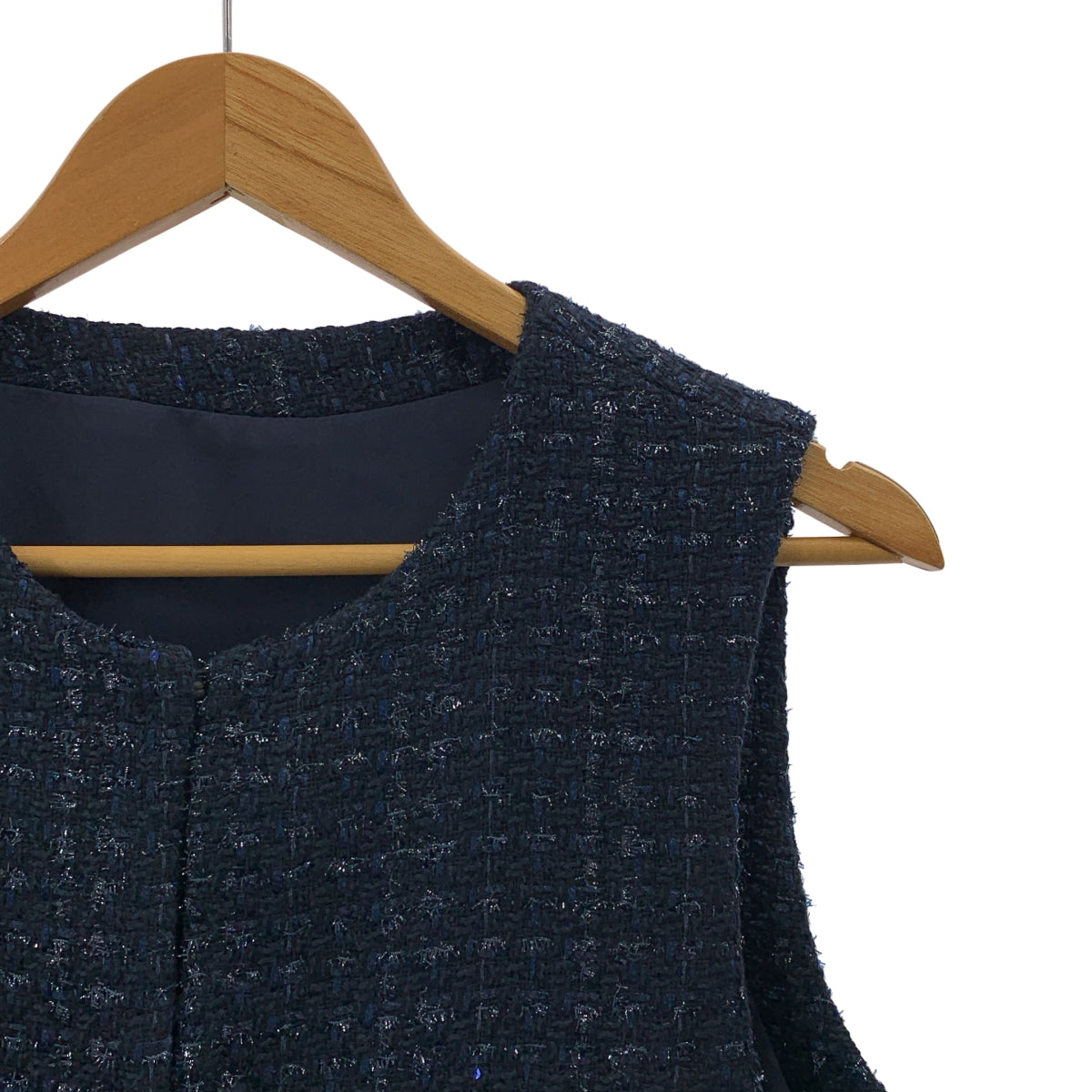 U-Big / ユービッグ | 石井毛皮 ツイード ベスト | M | レディース