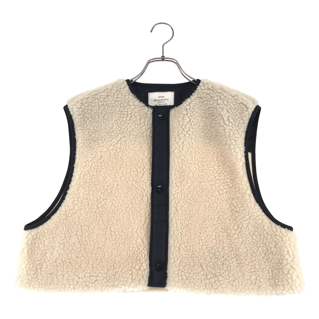 HYKE / ハイク | 2024AW | FAUX SHEARING VEST ボア ベスト | F | レディース