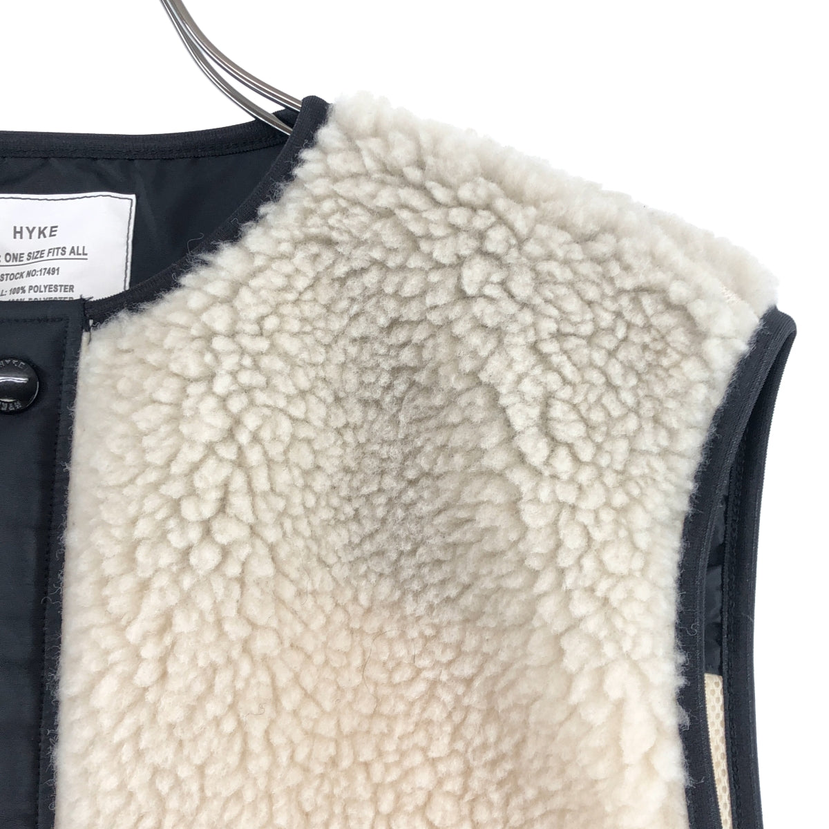 HYKE / ハイク | 2024AW | FAUX SHEARING VEST ボア ベスト | F