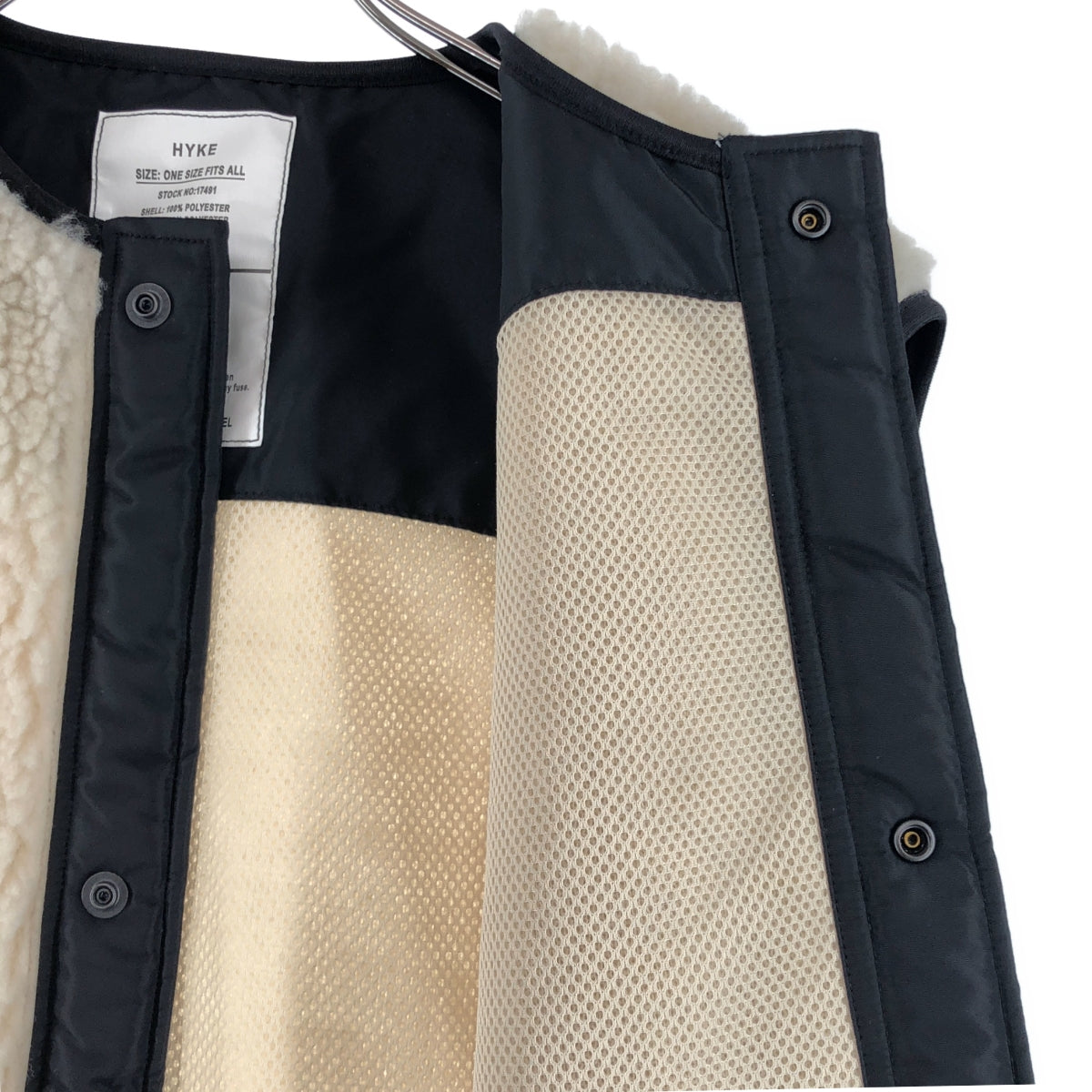 HYKE / ハイク | 2024AW | FAUX SHEARING VEST ボア ベスト | F | レディース