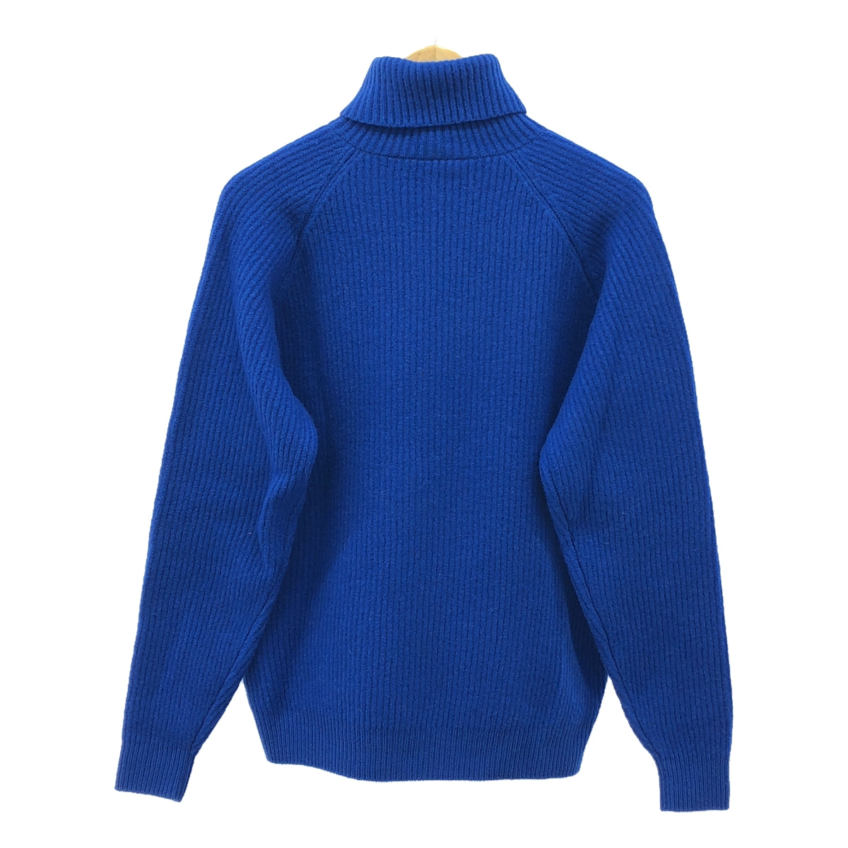 【신품】 AURALEE / 오라리 | MILLED FRENCH MERINO RIB KNIT ZIP P / O 리브 니트 | 1 | 블루 | 여성