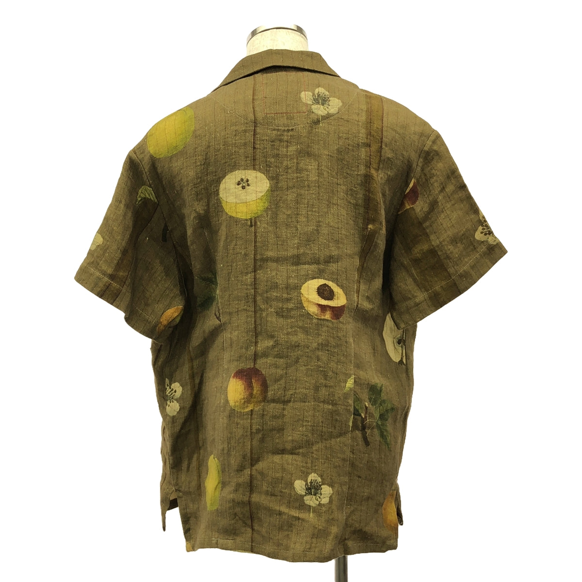 【美品】  UMA WANG / ユマワン | TERRY / 総柄 オープンカラー シャツ ジャケット | M | ブラウン | メンズ