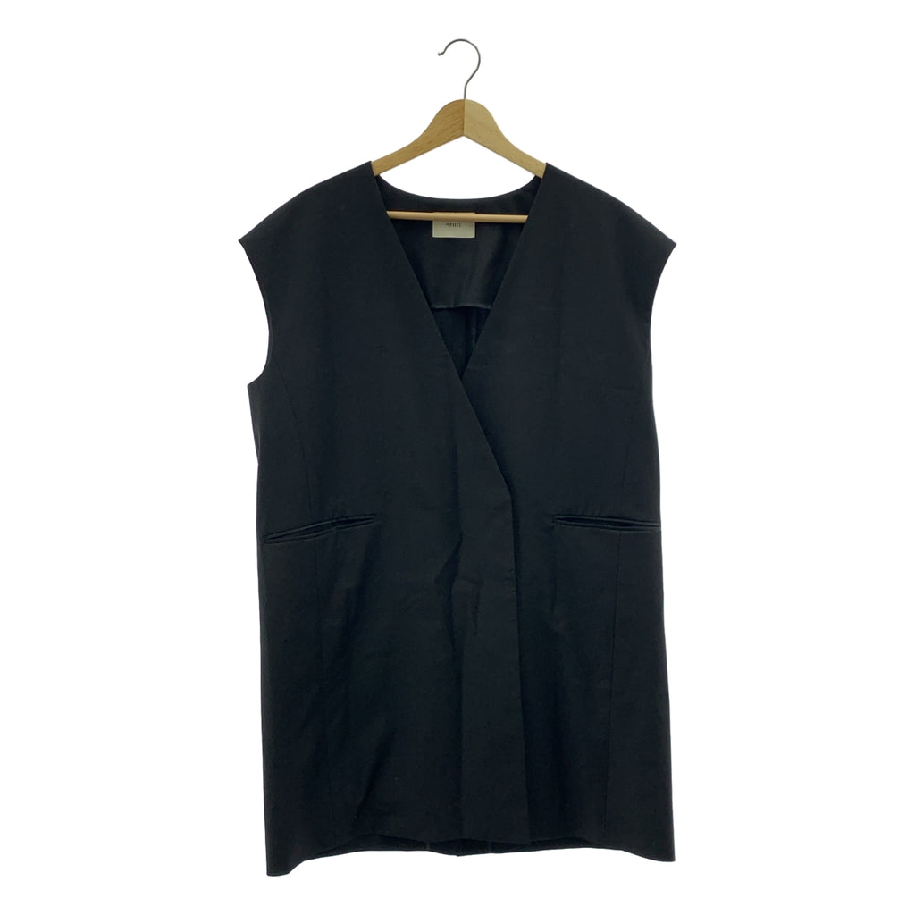 【美品】  LE PHIL / ルフィル | サマーウールノースリーブベスト | F | ブラック | レディース