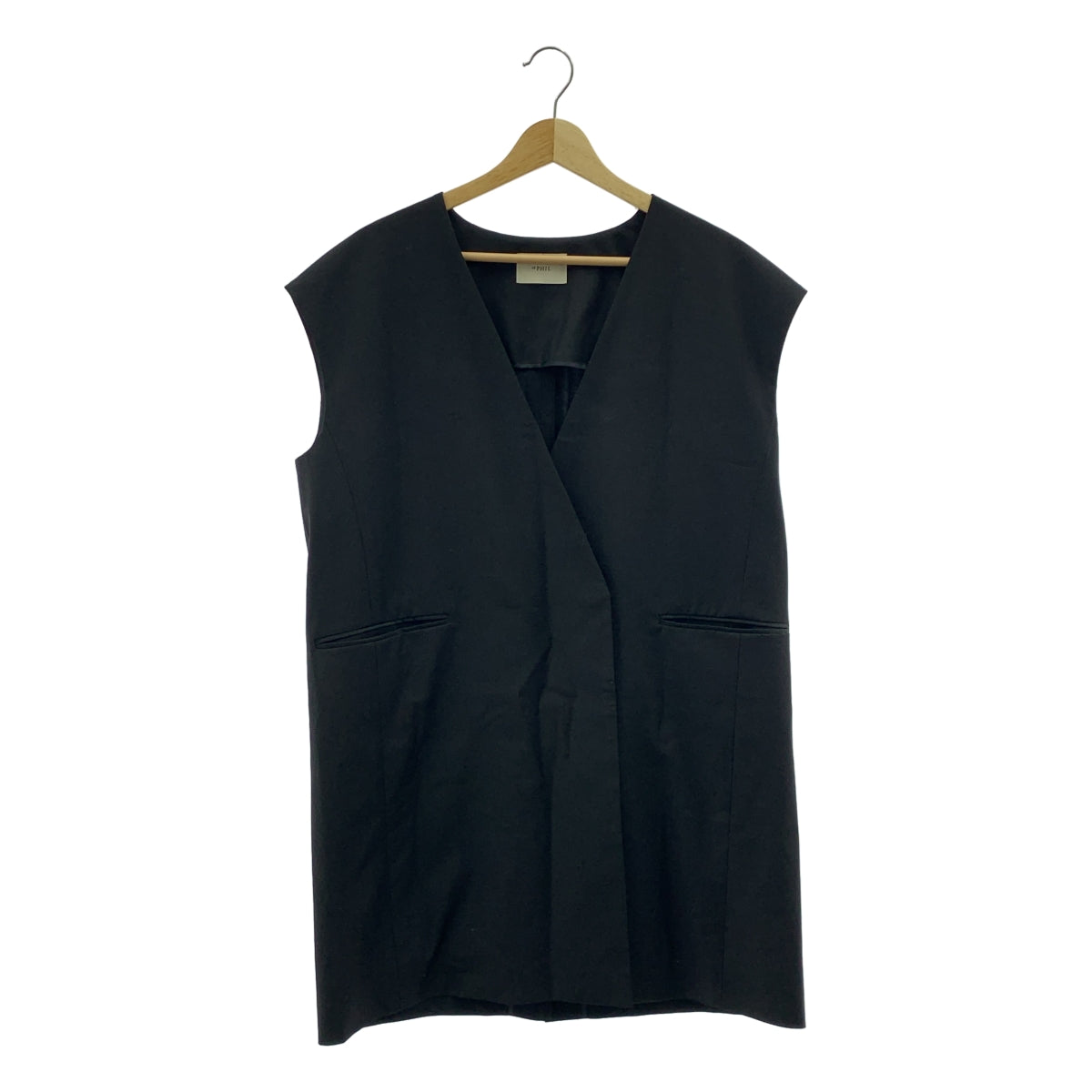 【美品】  LE PHIL / ルフィル | サマーウールノースリーブベスト | F | ブラック | レディース