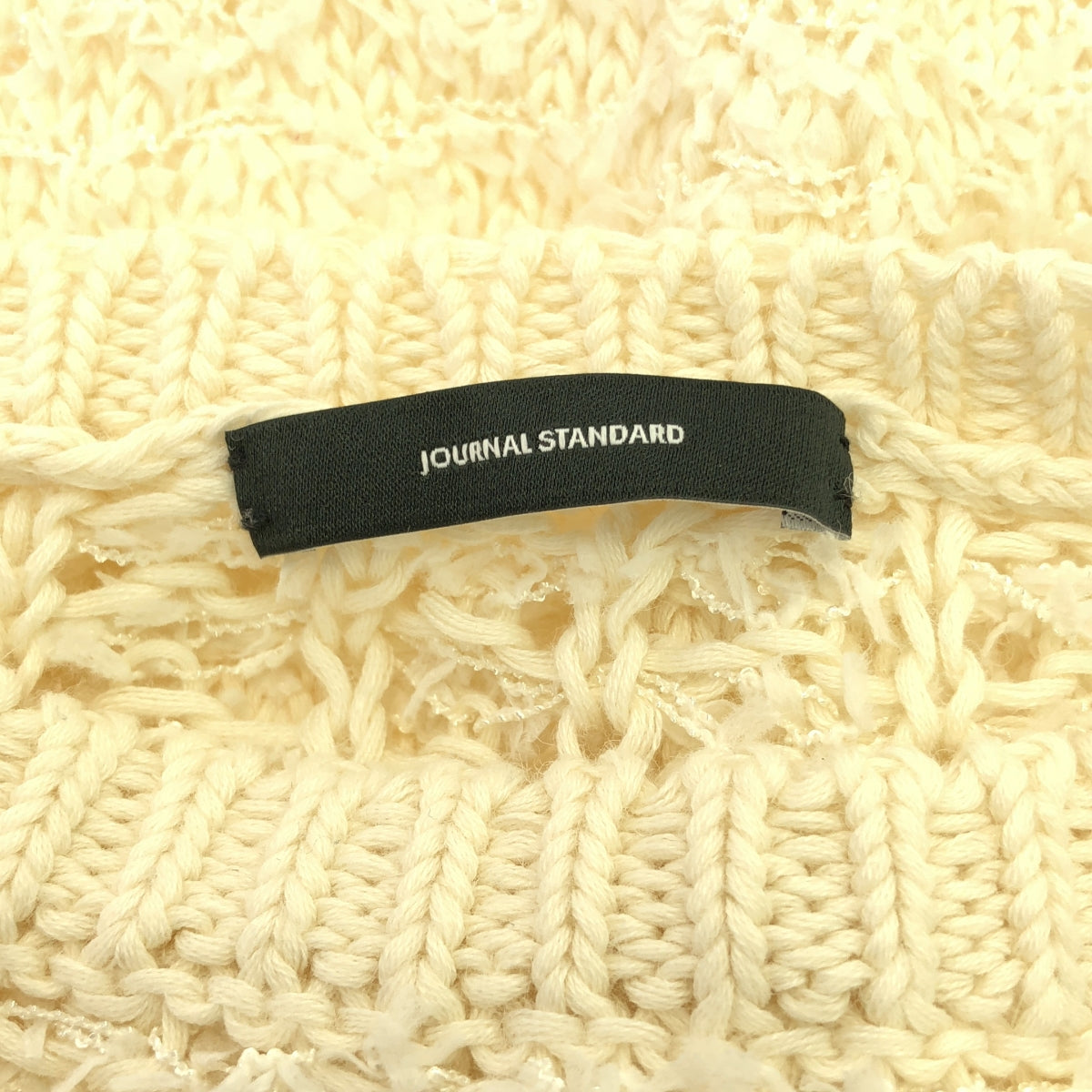 JOURNAL STANDARD / ジャーナルスタンダード | リネン コットン 編み ショート ニット | F | アイボリー | レディース