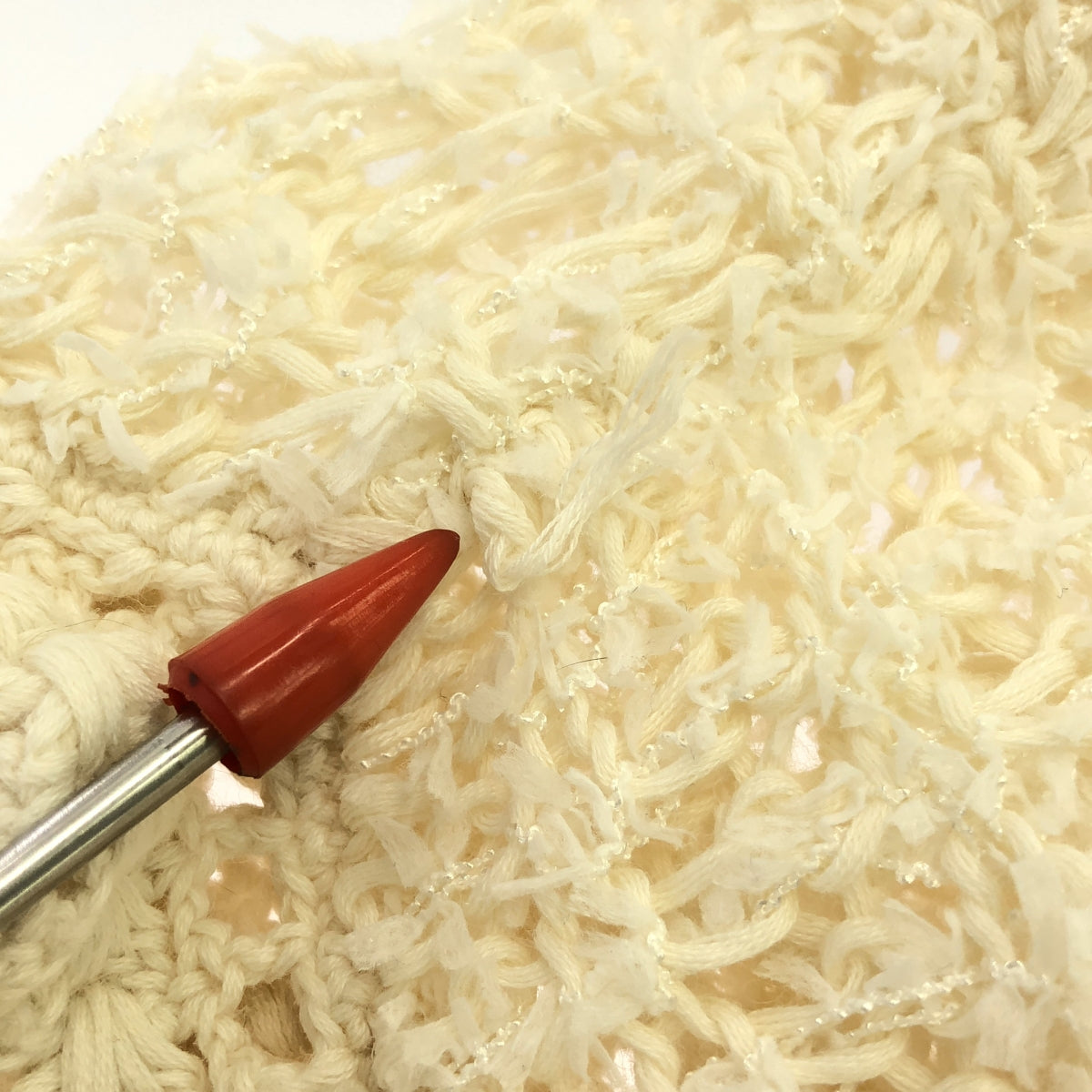 JOURNAL STANDARD / ジャーナルスタンダード | リネン コットン 編み ショート ニット | F | アイボリー | レディース