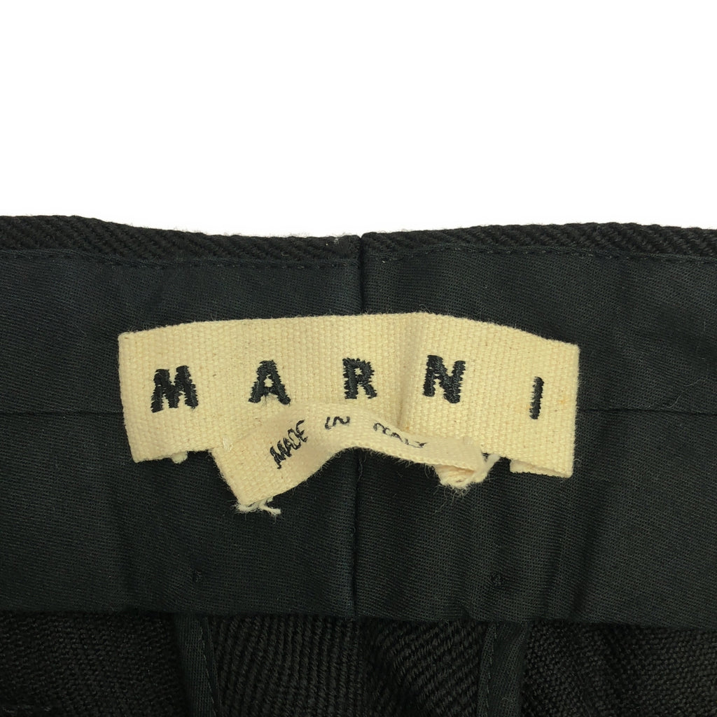 MARNI / マルニ | ウール ワイドスラックス パンツ | 48 | ブラック | メンズ