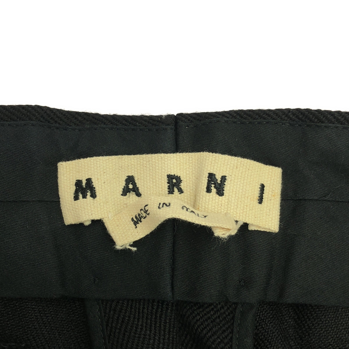 MARNI / 마르니 | 울 와이드 슬랙스 팬츠 | 48 | 블랙 | 남성