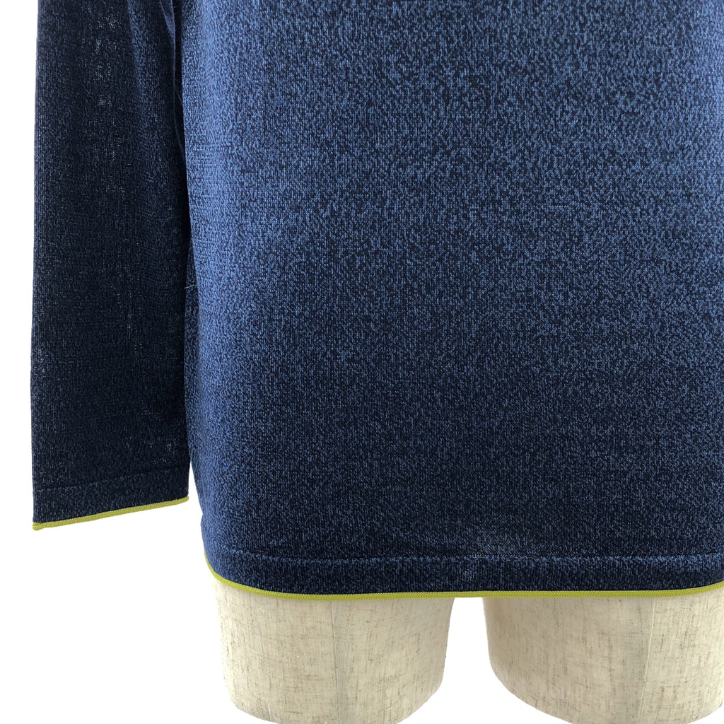 【美品】  HERMES / エルメス | シルク ウール タートルネック ニット プルオーバー | M | ブルー系 | メンズ