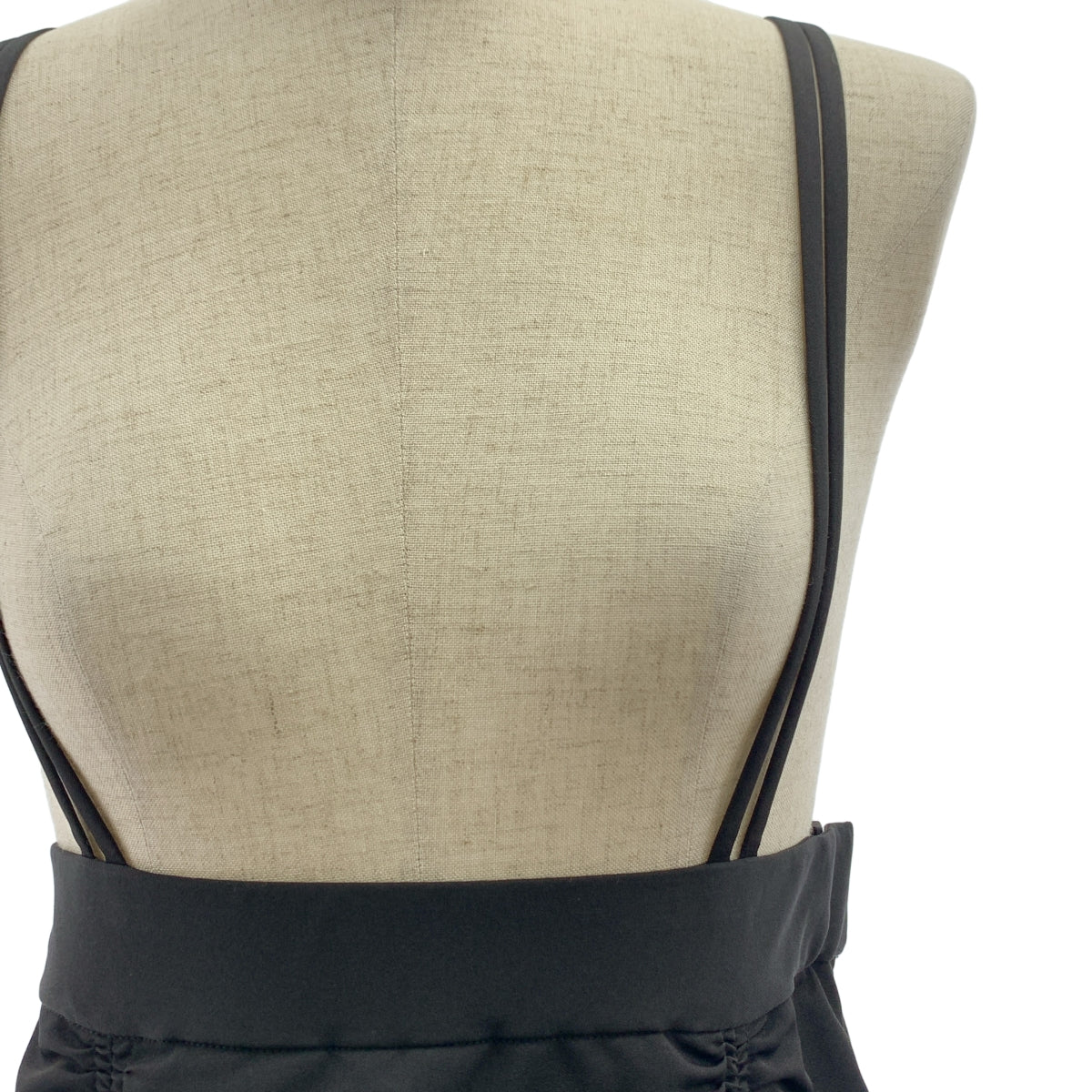 AMERI / 아메리 | VERTICAL GATHER SUSPENDER SKIRT 개더 롱 스커트 | M | 여성