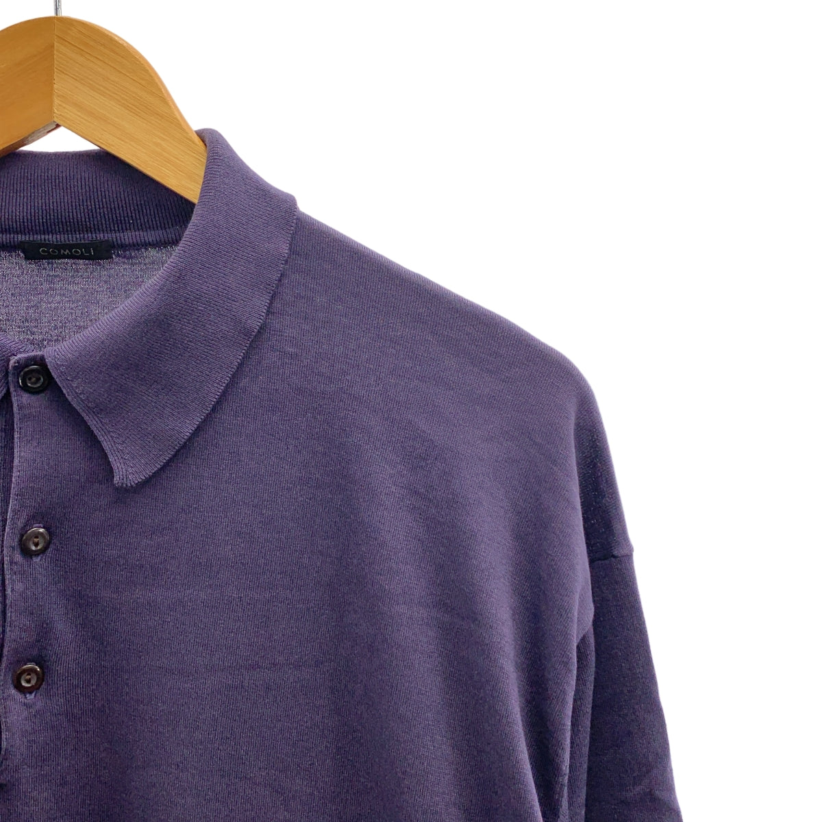 COMOLI コモリ X01-06023 18G 長袖ニットポロ COMOLI（コモリ）18G 長袖ニットポロ X01-06023 16031405171｜guji