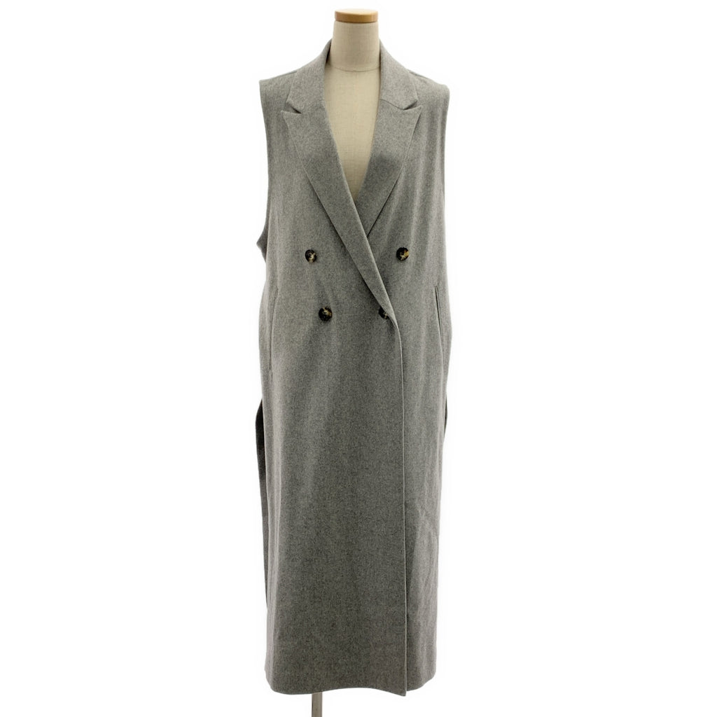 SACRA | 淺色麥爾登呢訂製領長款馬甲背心 | 尺寸 38 |