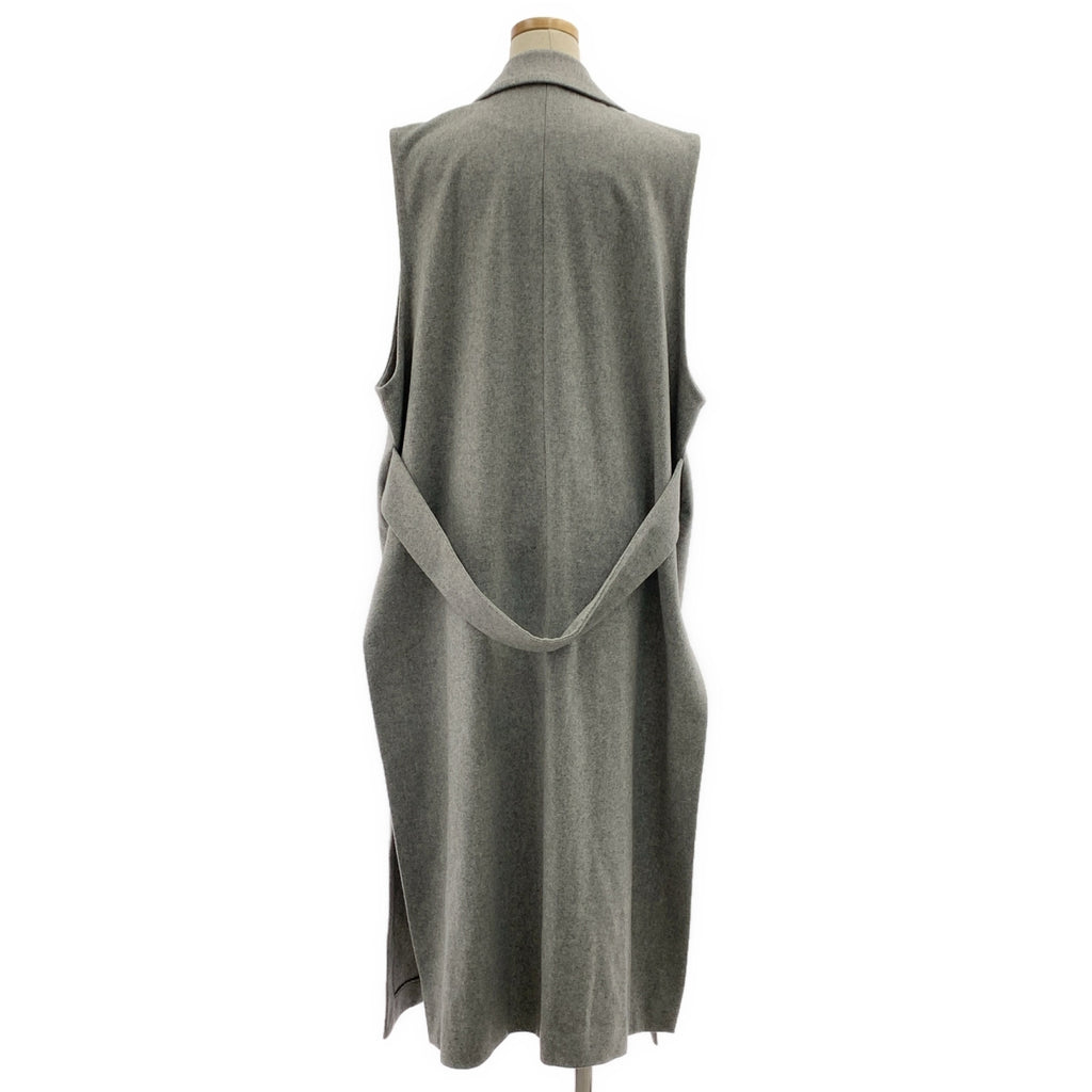 SACRA | 淺色麥爾登呢訂製領長款馬甲背心 | 尺寸 38 |