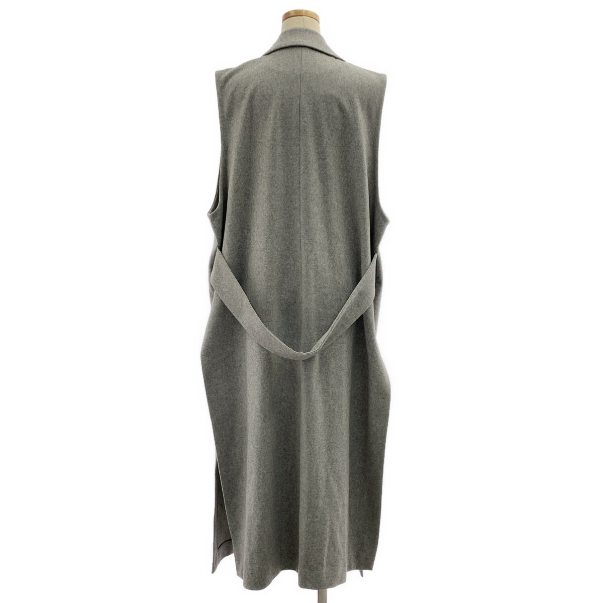 SACRA | 淺色麥爾登呢訂製領長款馬甲背心 | 尺寸 38 |