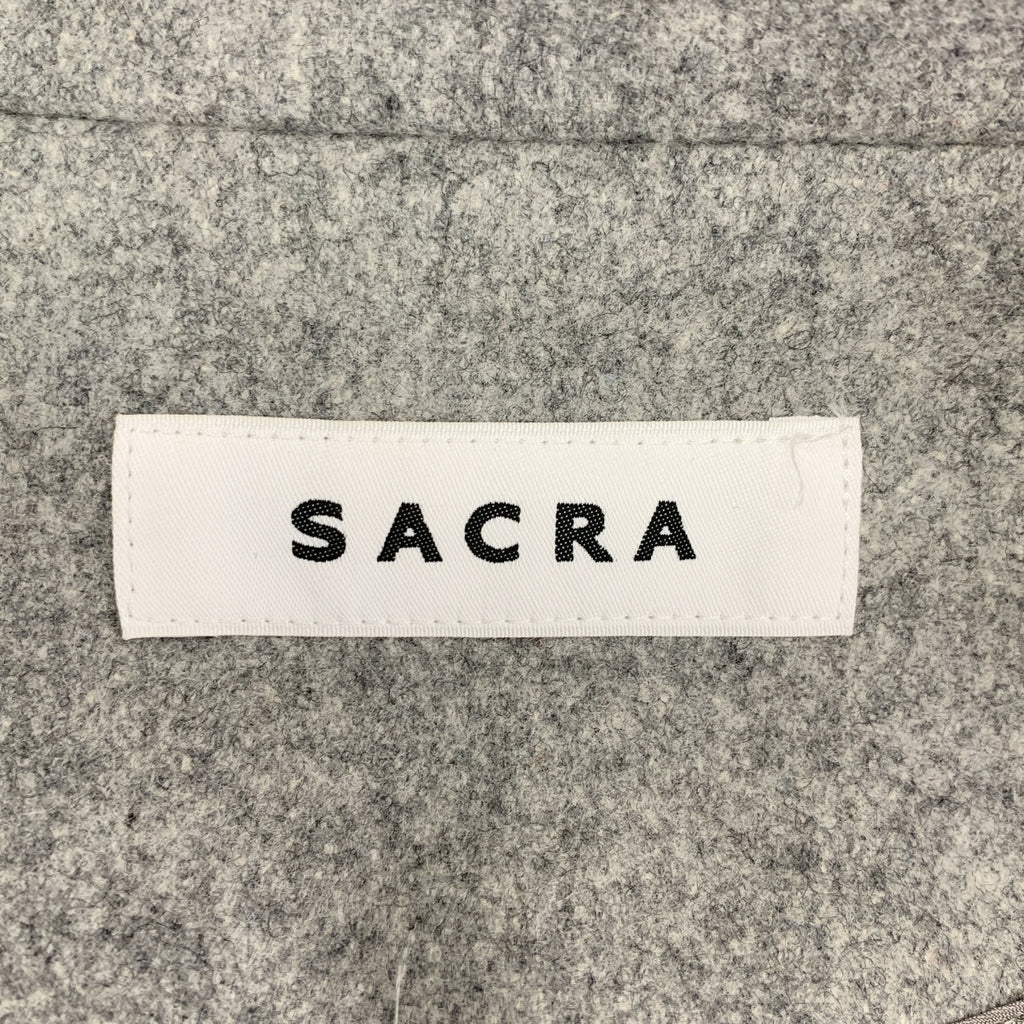SACRA | 淺色麥爾登呢訂製領長款馬甲背心 | 尺寸 38 |