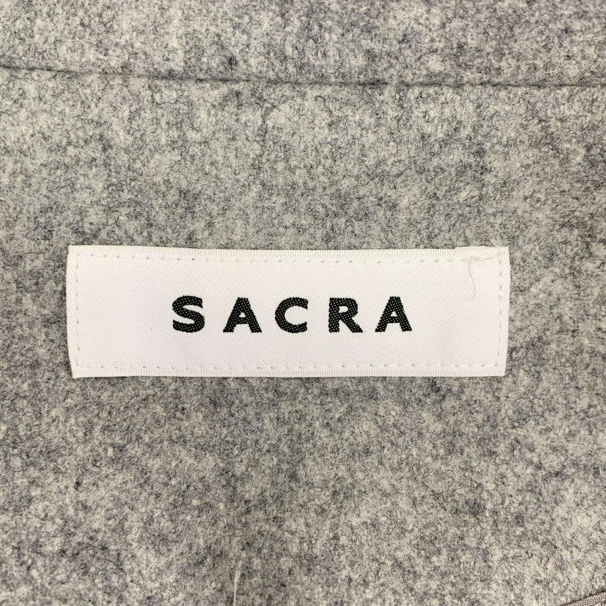 SACRA | 淺色麥爾登呢訂製領長款馬甲背心 | 尺寸 38 |