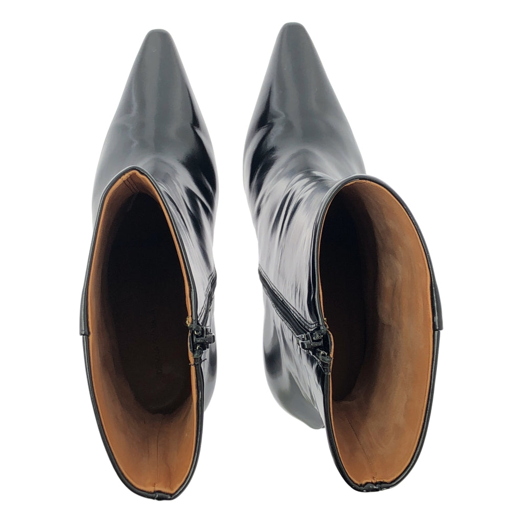VETEMENTS / ヴェトモン | Reflector-heel leather ankle boots / レザー リフレクター ブーツ | 38 | ブラック | レディース