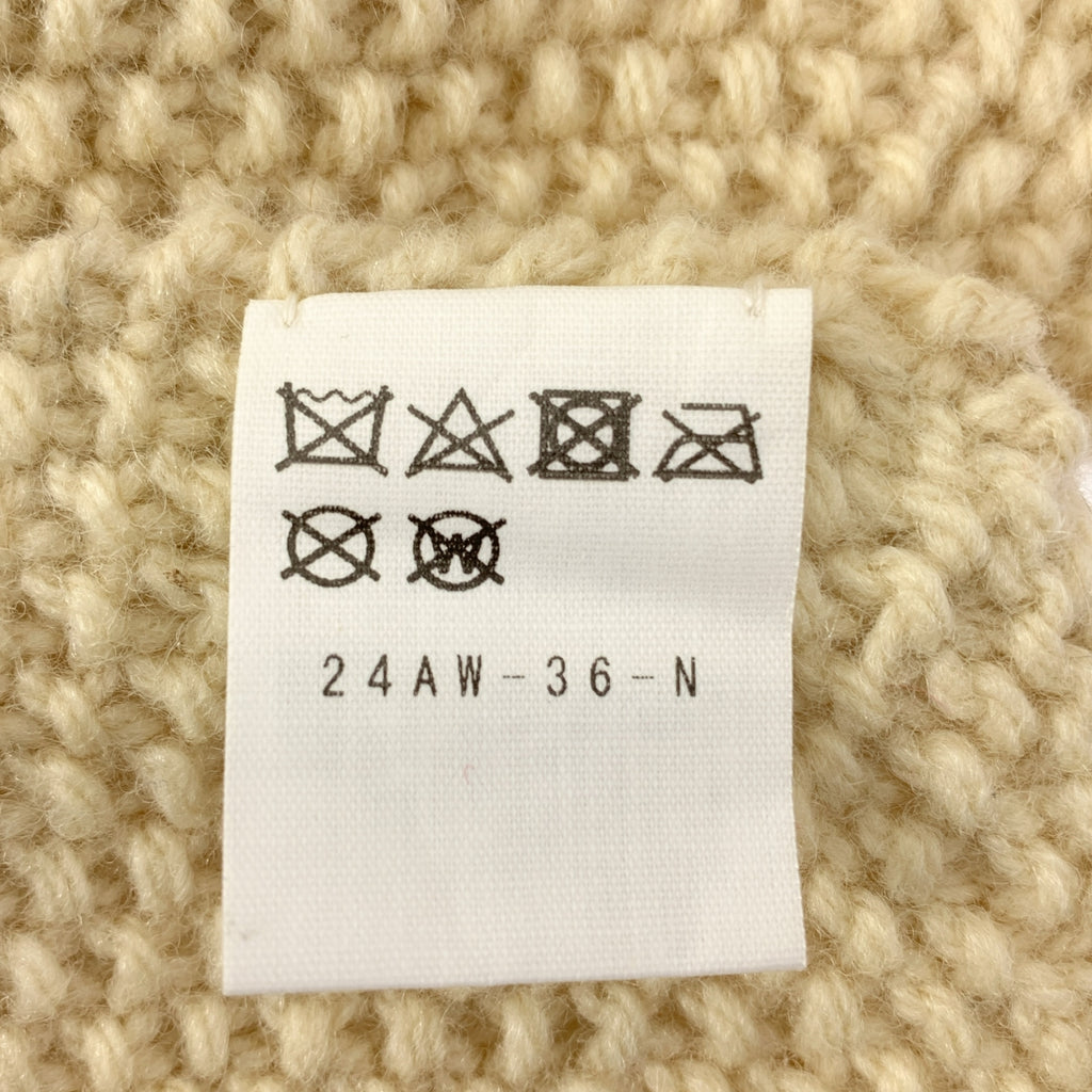 JUN MIKAMI / ジュンミカミ | 2024AW | 襟付き アランニット リメイク セーター | アイボリー | レディース